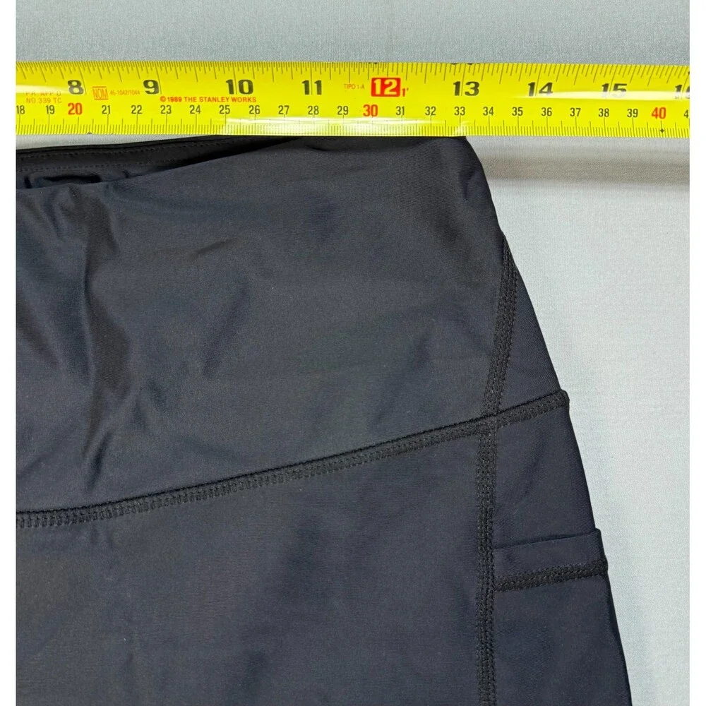 Gradual High Waisted Biker Shorts Women's Large Black Pockets Gym Yoga Shorts - Picture 3 of 6